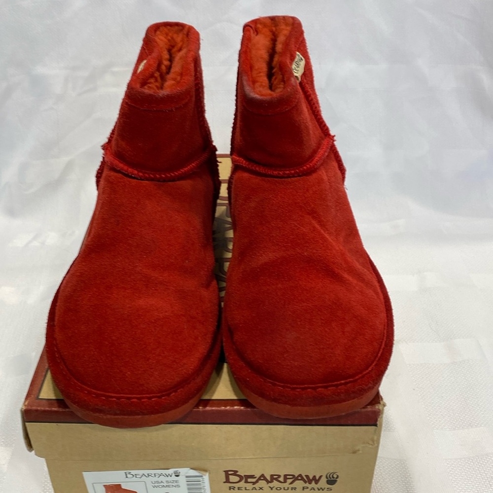 Bearpaw Ankle Boots, Red, 8M